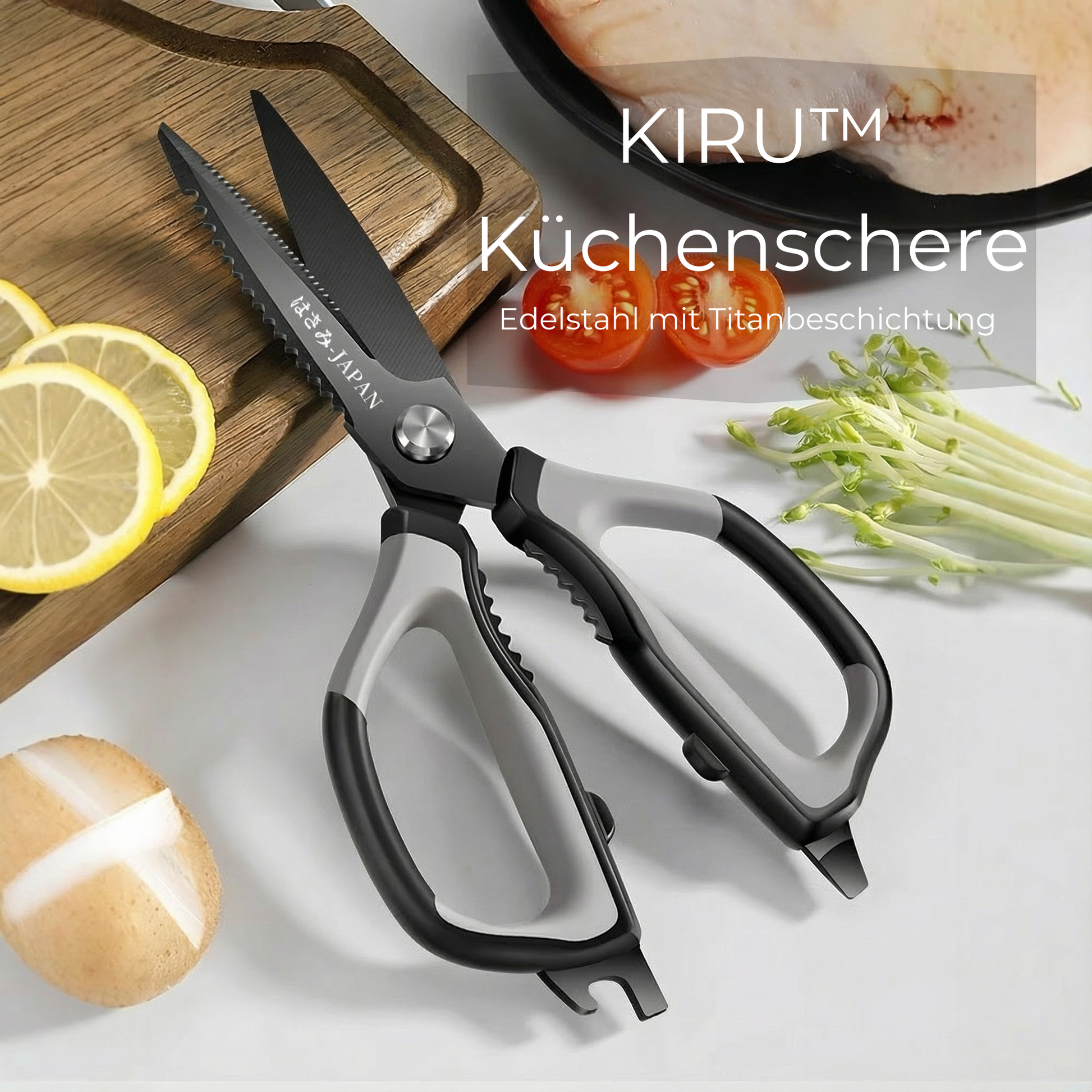 Küchenschere aus titanbeschichtetem Edelstahl