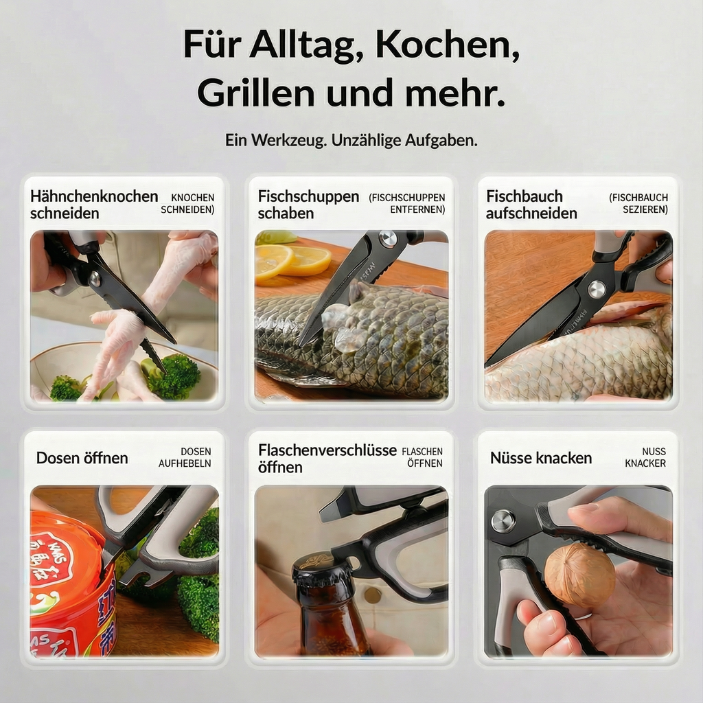 Küchenschere aus titanbeschichtetem Edelstahl