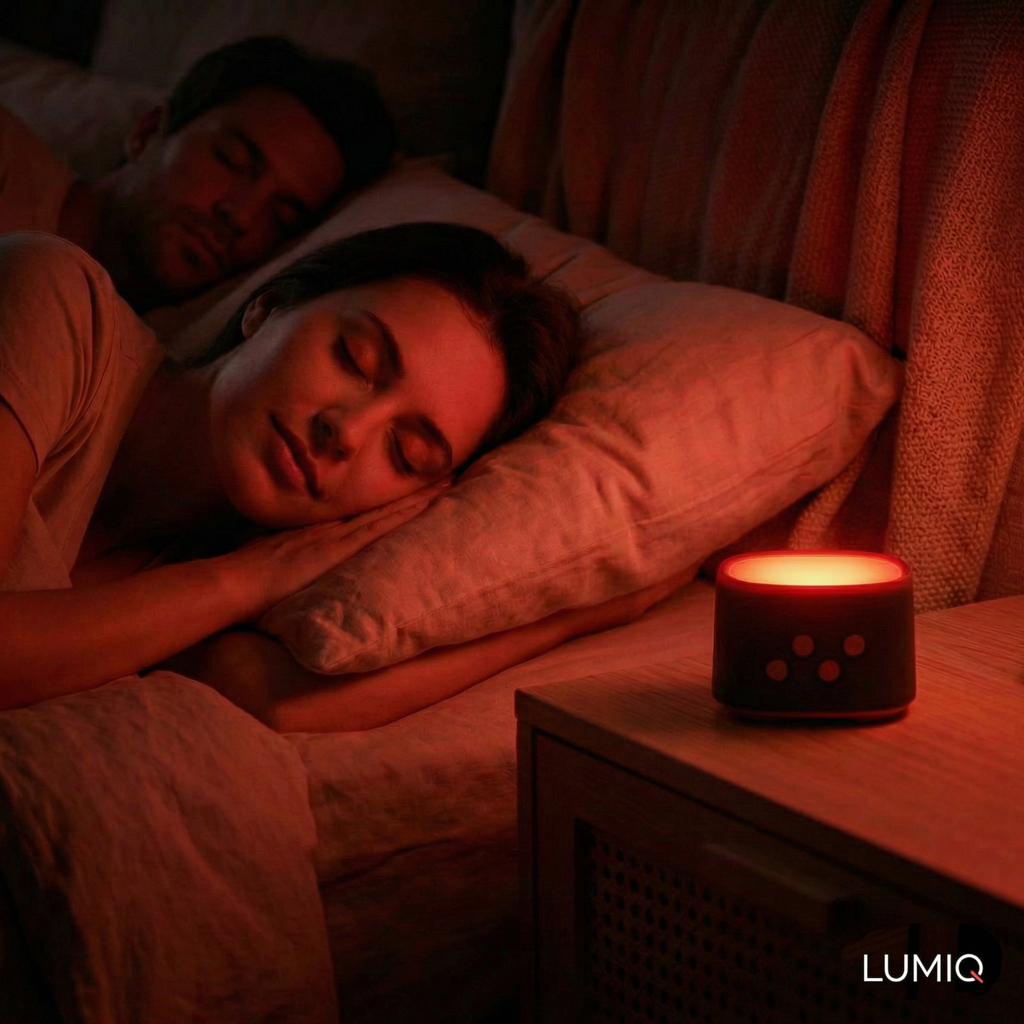 LUMIQ – Rotlicht & White Noise für den Schlaf den Du verdienst